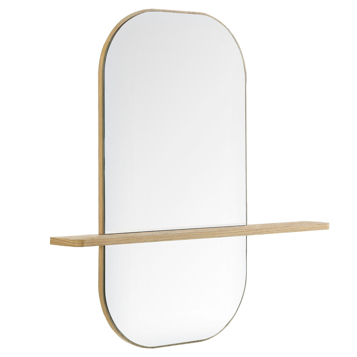 Solstice Oak Large Oval Mirror - Ornate Home