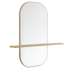 Solstice Oak Large Oval Mirror - Ornate Home