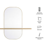 Solstice Oak Large Oval Mirror - Ornate Home