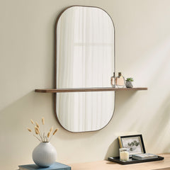 Solstice Walnut Large Oval Mirror - Ornate Home