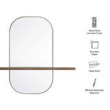 Solstice Walnut Large Oval Mirror - Ornate Home