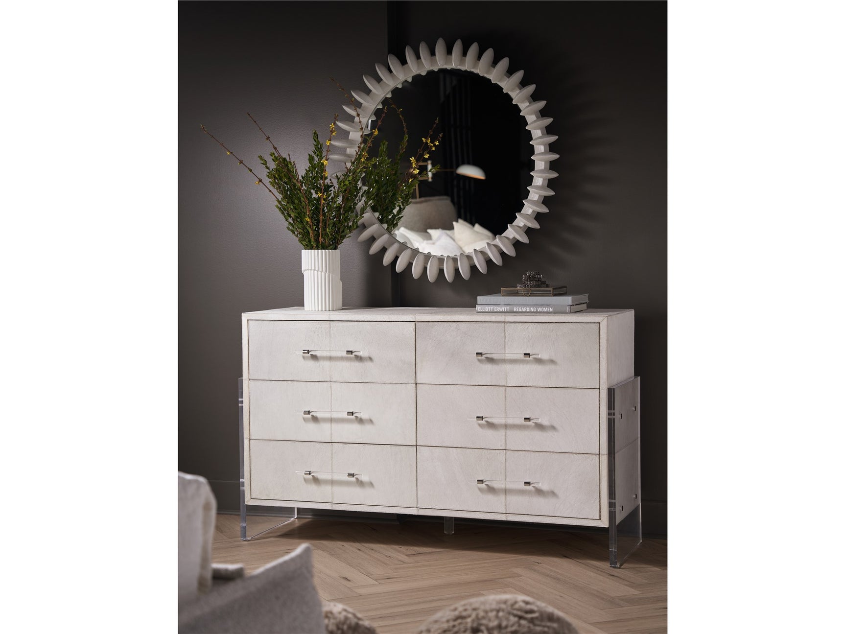 Solstice White Mirror - Ornate Home