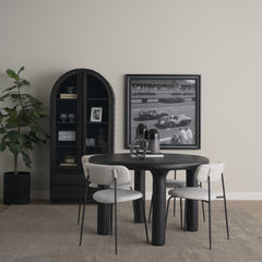 Soma Black 48" Round Dining Table - Ornate Home