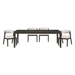 Soma Black/White 5pc Dining Set - Ornate Home