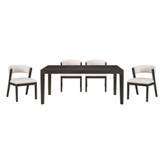 Soma Black/White 5pc Dining Set - Ornate Home