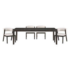 Soma Black/White 5pc Dining Set - Ornate Home