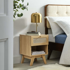 Soma Oak 1-Drawer Nightstand - Ornate Home