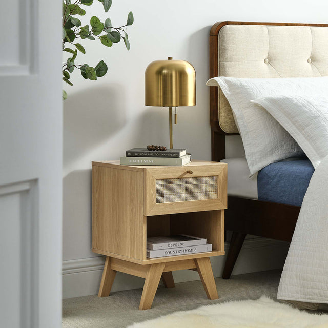 Soma Oak 1-Drawer Nightstand - Ornate Home