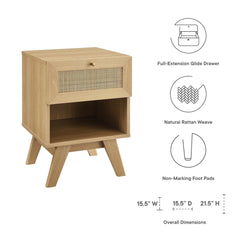 Soma Oak 1-Drawer Nightstand - Ornate Home