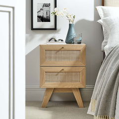Soma Oak 2-Drawer Nightstand - Ornate Home