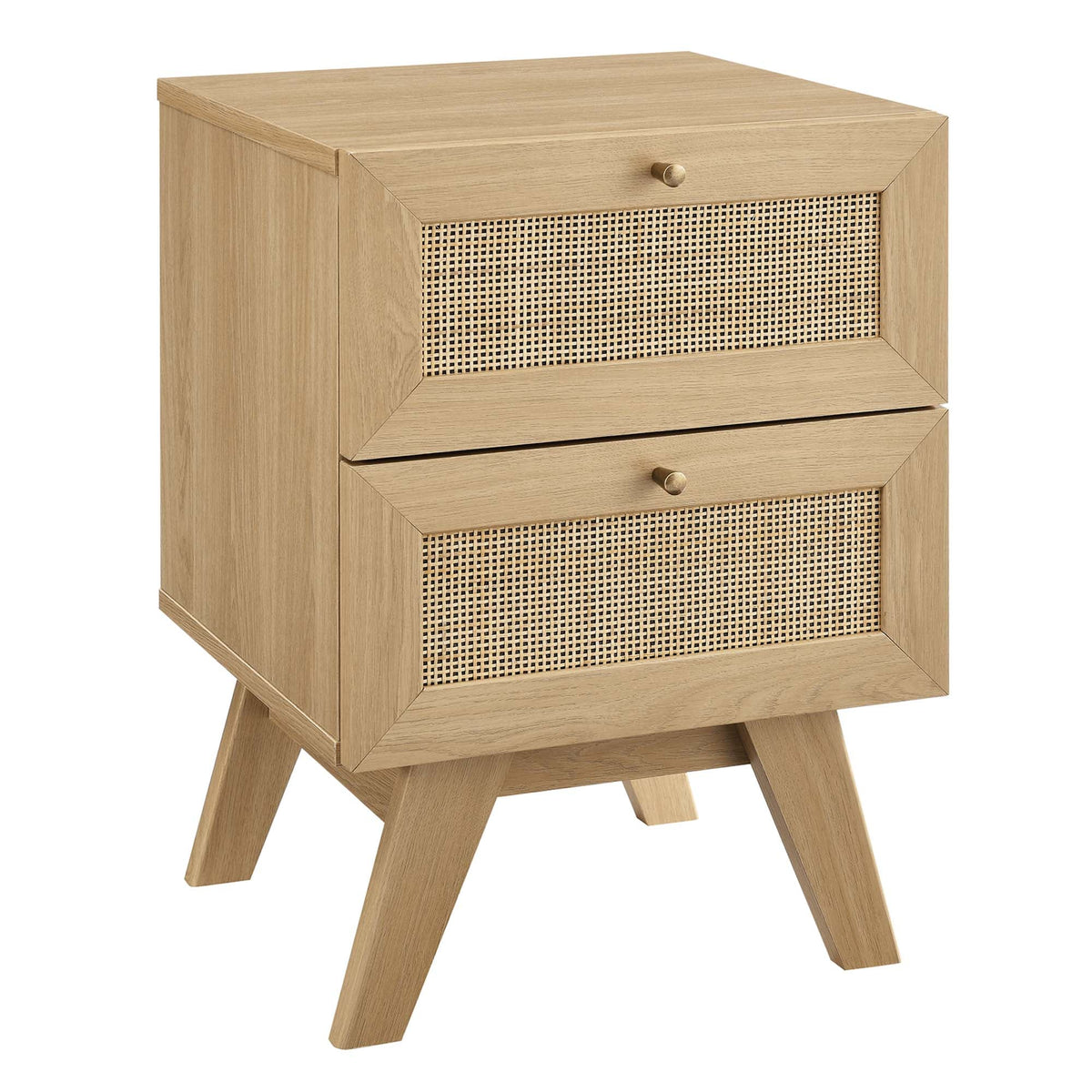 Soma Oak 2-Drawer Nightstand - Ornate Home