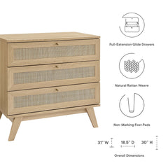 Soma Oak 3-Drawer Dresser - Ornate Home