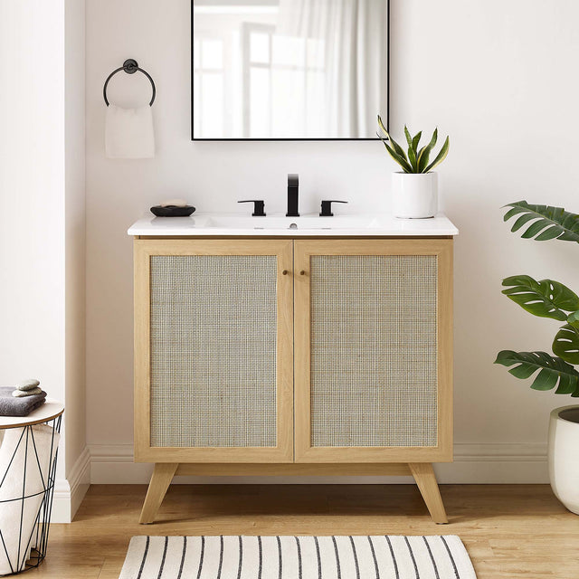 Soma Oak 36" Bathroom Vanity Cabinet (Sink Basin Not Included) - Ornate Home