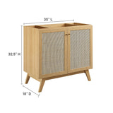 Soma Oak 36" Bathroom Vanity Cabinet (Sink Basin Not Included) - Ornate Home