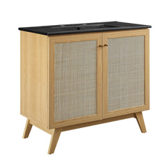 Soma Oak/Black 36" Bathroom Vanity - Ornate Home