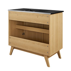 Soma Oak/Black 36" Bathroom Vanity - Ornate Home