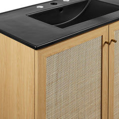 Soma Oak/Black 36" Bathroom Vanity - Ornate Home