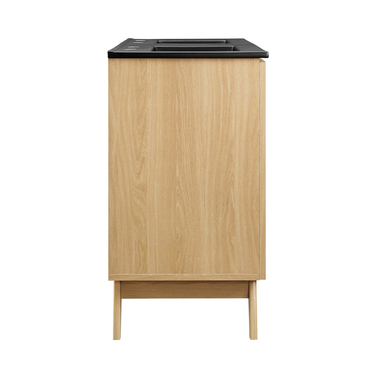 Soma Oak/Black 48" Double Sink Bathroom Vanity - Ornate Home