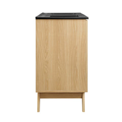 Soma Oak/Black 48" Double Sink Bathroom Vanity - Ornate Home