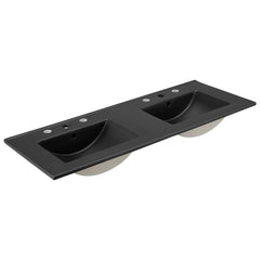 Soma Oak/Black 48" Double Sink Bathroom Vanity - Ornate Home