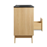 Soma Oak/Black 48" Double Sink Bathroom Vanity - Ornate Home