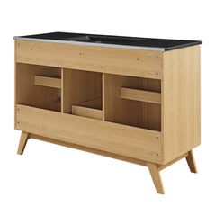 Soma Oak/Black 48" Single Sink Bathroom Vanity - Ornate Home