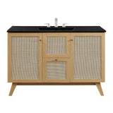 Soma Oak/Black 48" Single Sink Bathroom Vanity - Ornate Home