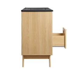Soma Oak/Black 48" Single Sink Bathroom Vanity - Ornate Home