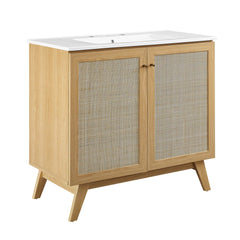 Soma Oak/White 36" Bathroom Vanity - Ornate Home