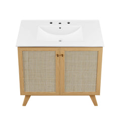 Soma Oak/White 36" Bathroom Vanity - Ornate Home
