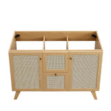 Soma Oak/White 48" Double Sink Bathroom Vanity - Ornate Home
