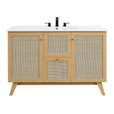 Soma Oak/White 48" Single Sink Bathroom Vanity - Ornate Home