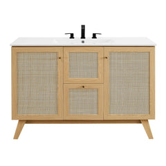 Soma Oak/White 48" Single Sink Bathroom Vanity - Ornate Home