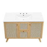 Soma Oak/White 48" Single Sink Bathroom Vanity - Ornate Home
