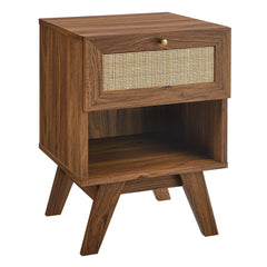 Soma Walnut 1-Drawer Nightstand - Ornate Home
