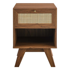 Soma Walnut 1-Drawer Nightstand - Ornate Home