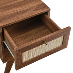 Soma Walnut 1-Drawer Nightstand - Ornate Home