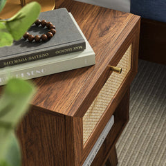 Soma Walnut 1-Drawer Nightstand - Ornate Home