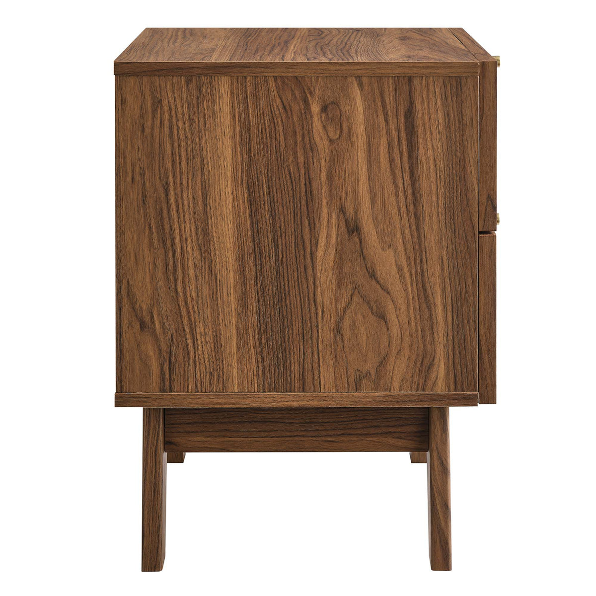 Soma Walnut 2-Drawer Nightstand - Ornate Home