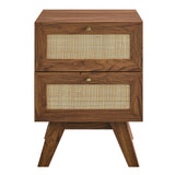 Soma Walnut 2-Drawer Nightstand - Ornate Home