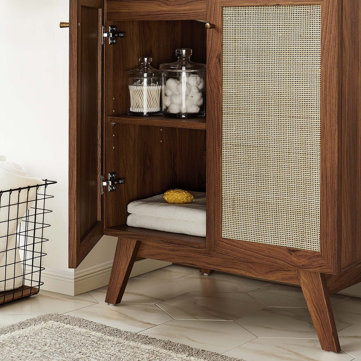 Soma Walnut 30" Bathroom Vanity Cabinet (Sink Basin Not Included) - Ornate Home