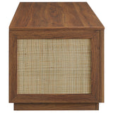 Soma Walnut 47" Rattan Storage Bench - Ornate Home