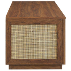 Soma Walnut 47" Rattan Storage Bench - Ornate Home