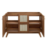 Soma Walnut 48" Single or Double Sink Compatible Bathroom Vanity Cabinet (Sink Basin Not Included) - Ornate Home