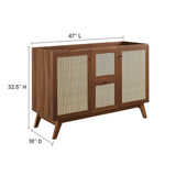 Soma Walnut 48" Single or Double Sink Compatible Bathroom Vanity Cabinet (Sink Basin Not Included) - Ornate Home