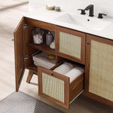 Soma Walnut 48" Single or Double Sink Compatible Bathroom Vanity Cabinet (Sink Basin Not Included) - Ornate Home