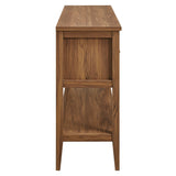 Soma Walnut 62 Inch Rattan Console Table - Ornate Home