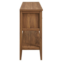 Soma Walnut 62 Inch Rattan Console Table - Ornate Home