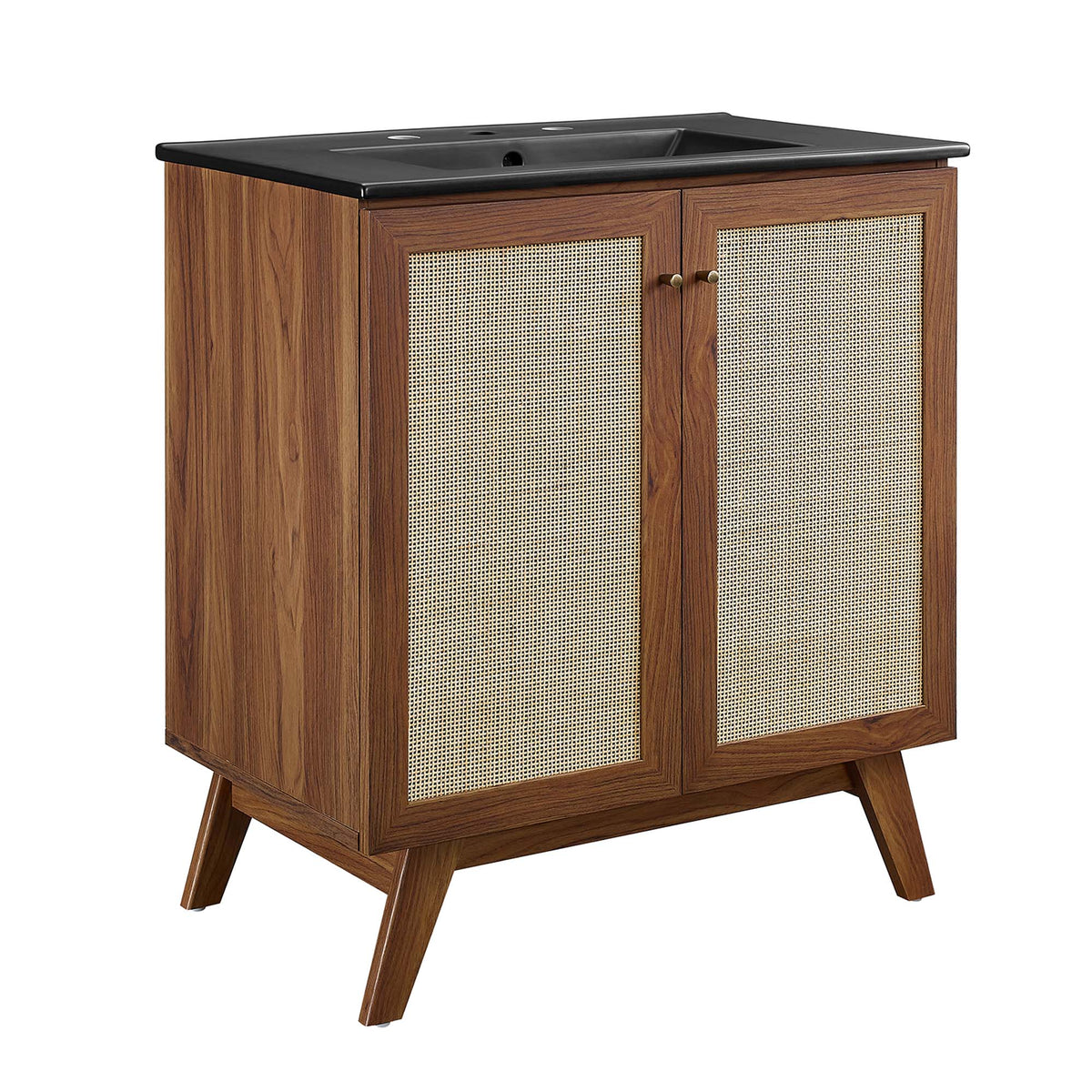 Soma Walnut/Black 30" Bathroom Vanity - Ornate Home