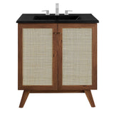 Soma Walnut/Black 30" Bathroom Vanity - Ornate Home